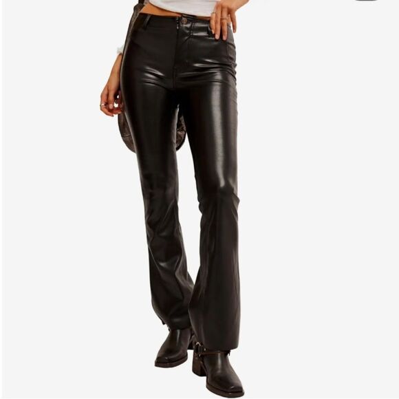 Free People We The Free Level Up Vegan Slit Slim Flare Jeans New w/ Defect - Picture 14 of 16
